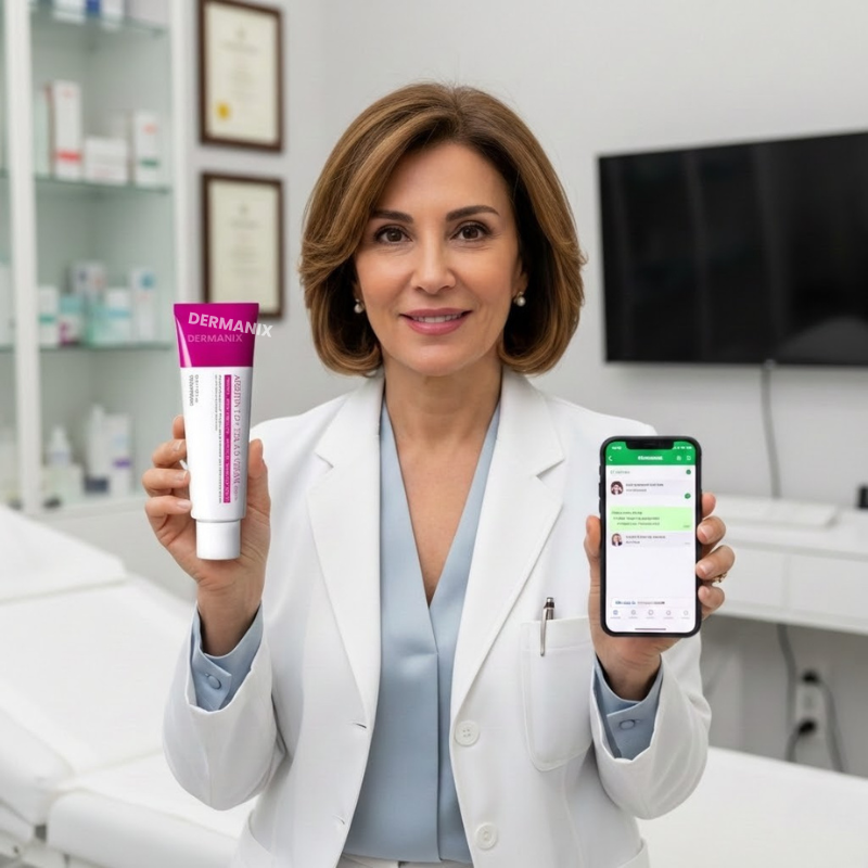 Access to a private WhatsApp group with a specialized dermatologist